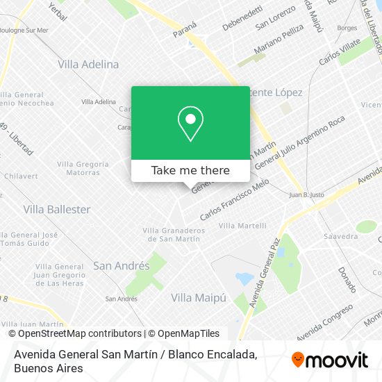 Avenida General San Martín / Blanco Encalada map