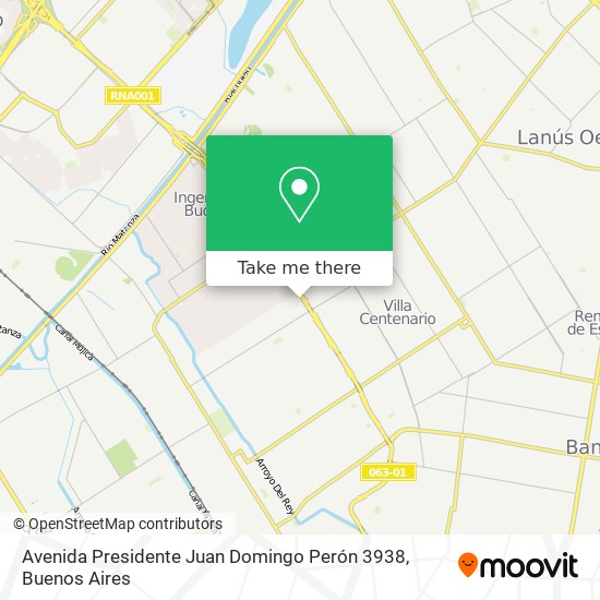 Avenida Presidente Juan Domingo Perón 3938 map