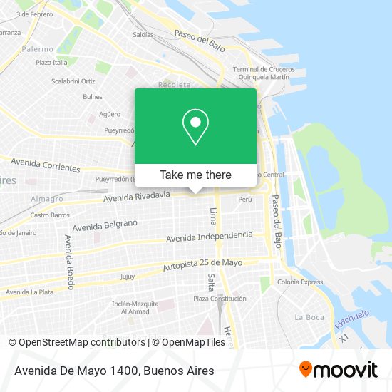 Avenida De Mayo 1400 map