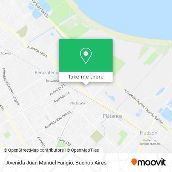 Mapa de Avenida Juan Manuel Fangio