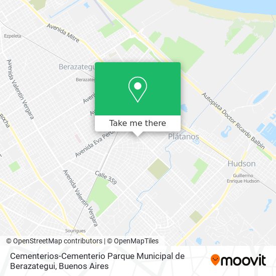 Cementerios-Cementerio Parque Municipal de Berazategui map