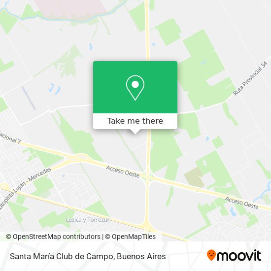 Mapa de Santa María Club de Campo