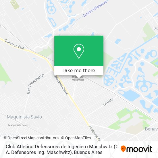 Mapa de Club Atlético Defensores de Ingeniero Maschwitz (C. A. Defensores Ing. Maschwitz)