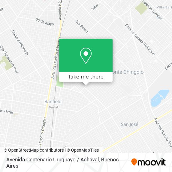 Avenida Centenario Uruguayo / Achával map