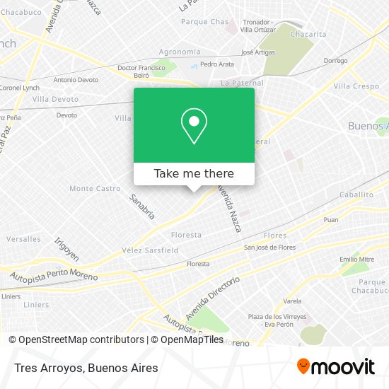 Tres Arroyos map