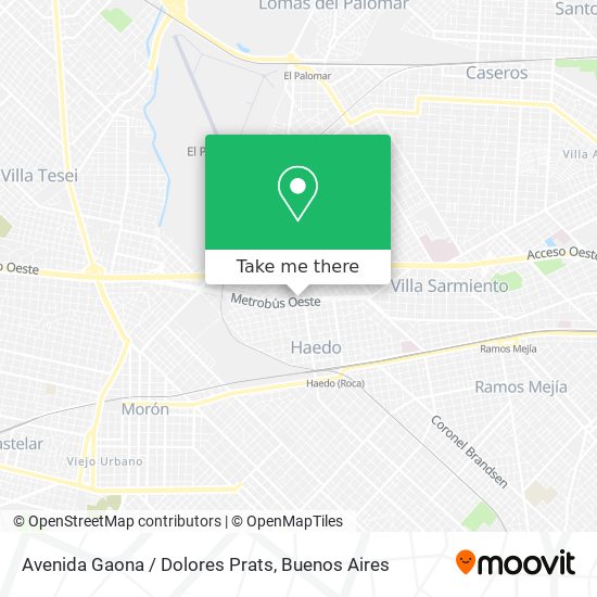 Avenida Gaona / Dolores Prats map