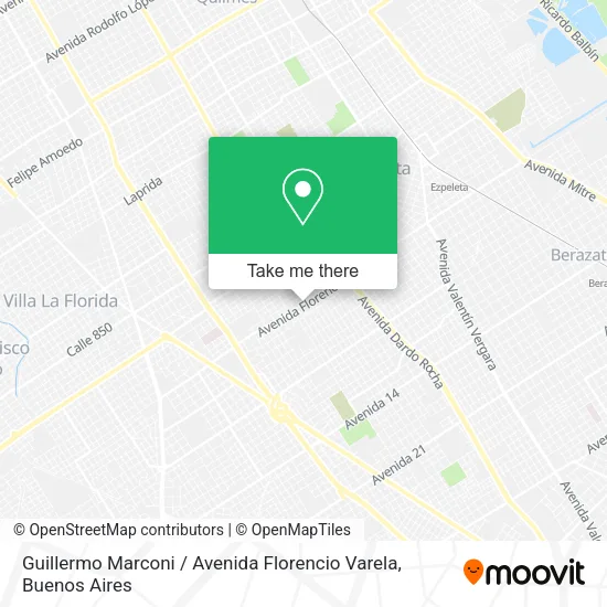 Mapa de Guillermo Marconi / Avenida Florencio Varela
