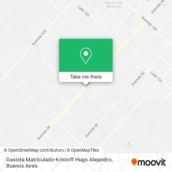 Mapa de Gasista Matriculado-Kristoff Hugo Alejandro