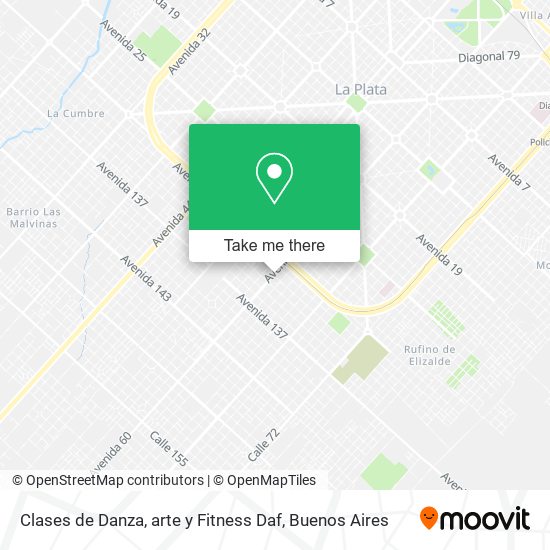 Clases de Danza, arte y Fitness Daf map