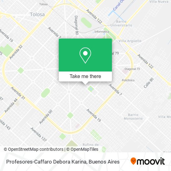Profesores-Caffaro Debora Karina map