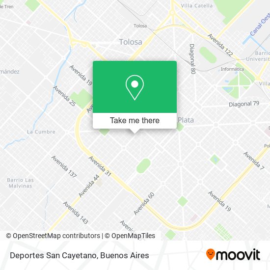 Deportes San Cayetano map