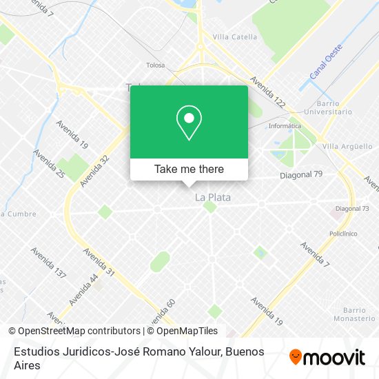 Estudios Juridicos-José Romano Yalour map