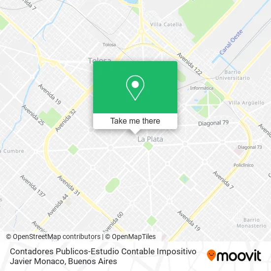 Contadores Publicos-Estudio Contable Impositivo Javier Monaco map