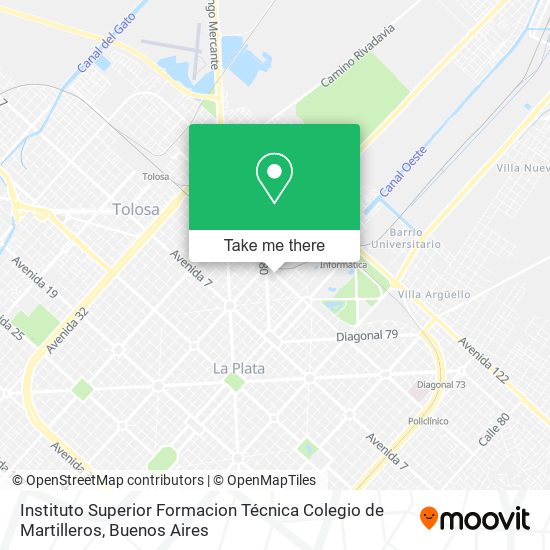 Instituto Superior Formacion Técnica Colegio de Martilleros map