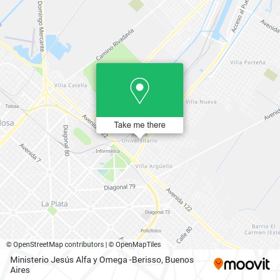 Mapa de Ministerio Jesús Alfa y Omega -Berisso