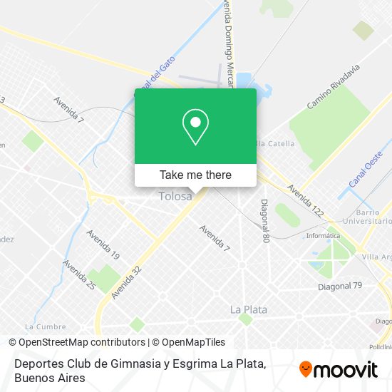 Deportes Club de Gimnasia y Esgrima La Plata map