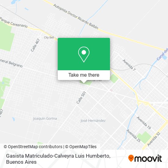 Mapa de Gasista Matriculado-Calveyra Luis Humberto