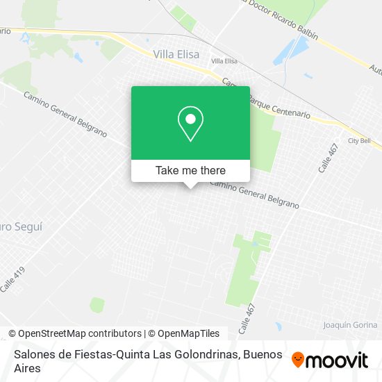 Salones de Fiestas-Quinta Las Golondrinas map