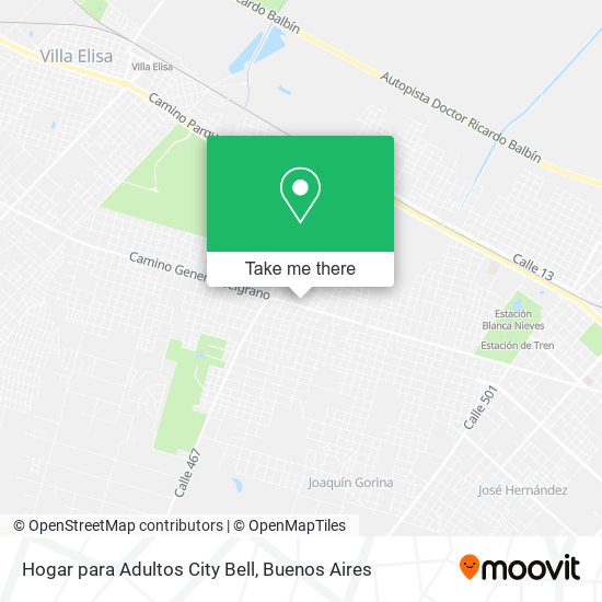 Mapa de Hogar para Adultos City Bell