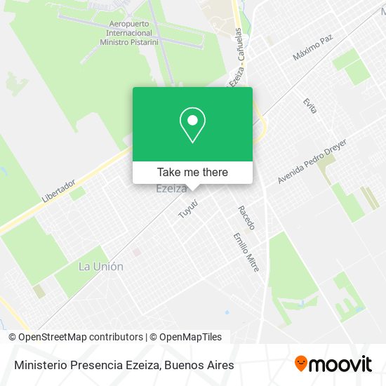 Mapa de Ministerio Presencia Ezeiza