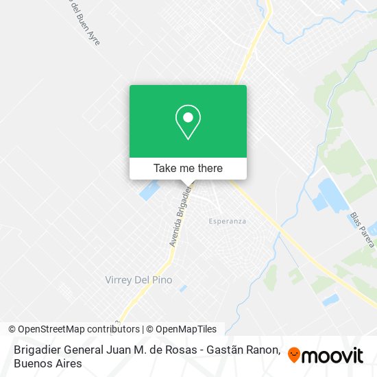 Brigadier General Juan M. de Rosas - Gastãn Ranon map