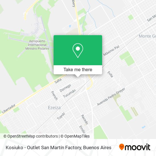 Kosiuko - Outlet San Martín Factory map