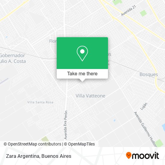 Zara Argentina map