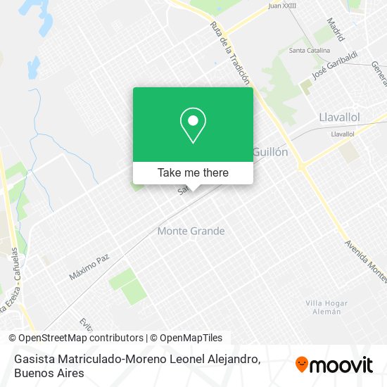 Gasista Matriculado-Moreno Leonel Alejandro map