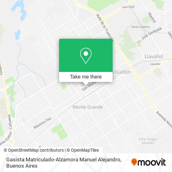 Gasista Matriculado-Alzamora Manuel Alejandro map