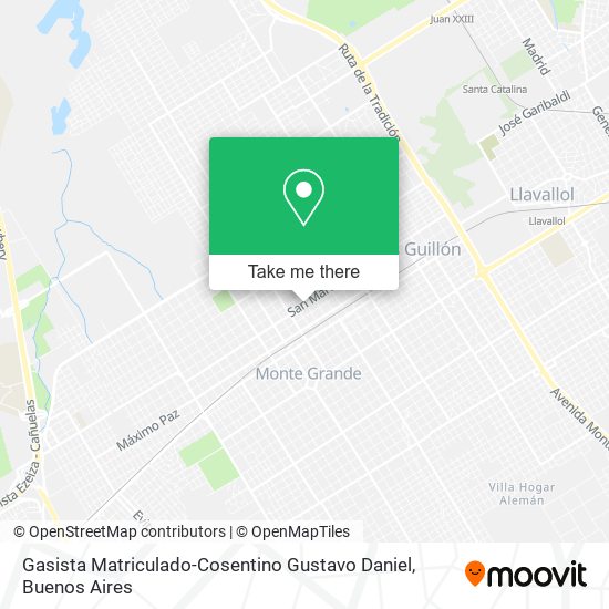 Gasista Matriculado-Cosentino Gustavo Daniel map