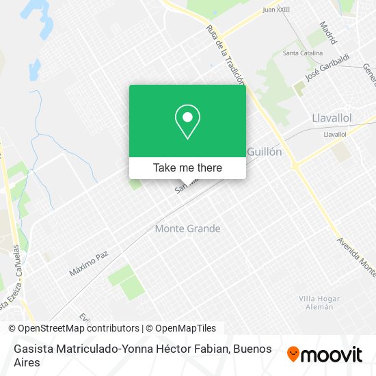 Gasista Matriculado-Yonna Héctor Fabian map