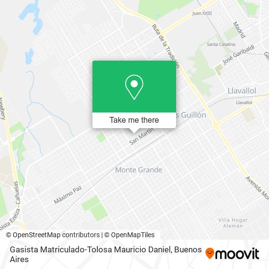 Gasista Matriculado-Tolosa Mauricio Daniel map