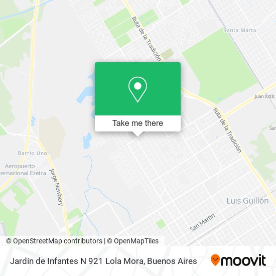 Jardín de Infantes N 921 Lola Mora map