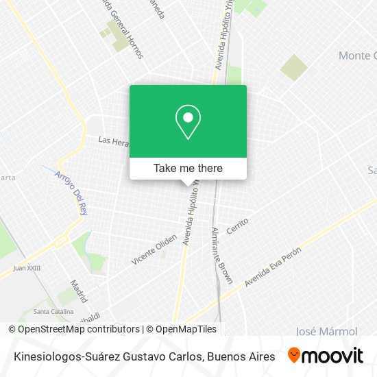 Kinesiologos-Suárez Gustavo Carlos map