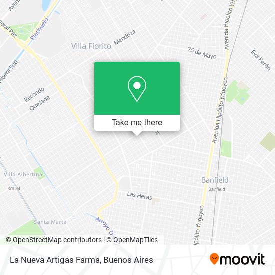 La Nueva Artigas Farma map