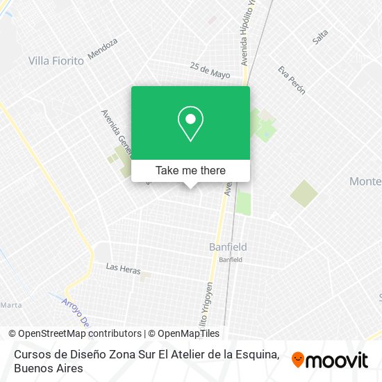 Cursos de Diseño Zona Sur El Atelier de la Esquina map