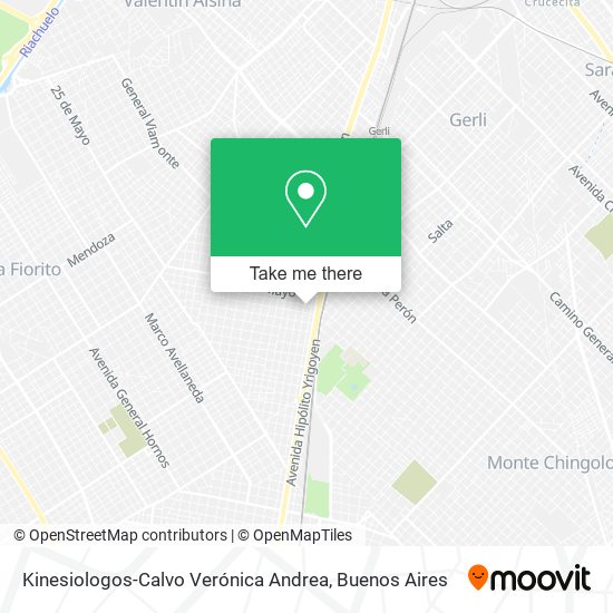 Mapa de Kinesiologos-Calvo Verónica Andrea