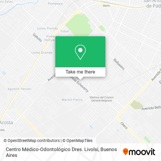 Centro Médico-Odontológico Dres. Livolsi map