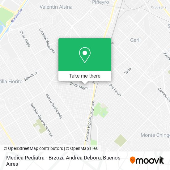 Mapa de Medica Pediatra - Brzoza Andrea Debora