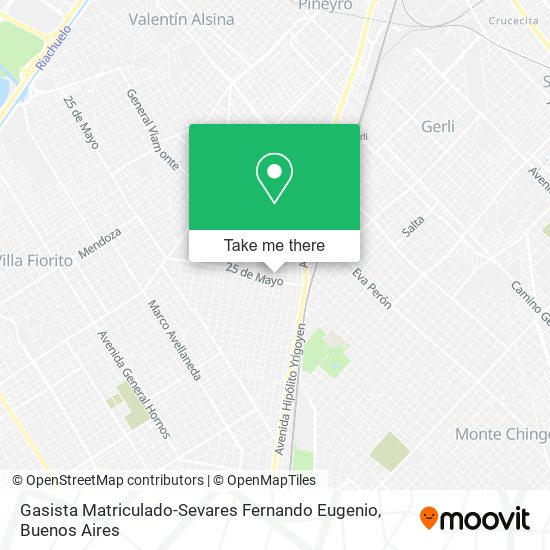 Gasista Matriculado-Sevares Fernando Eugenio map