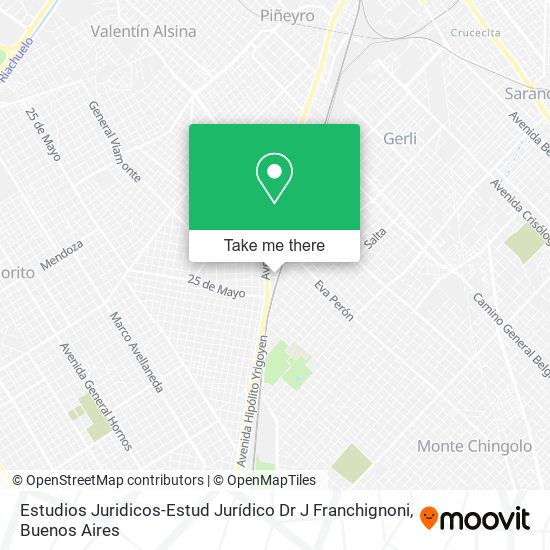 Estudios Juridicos-Estud Jurídico Dr J Franchignoni map