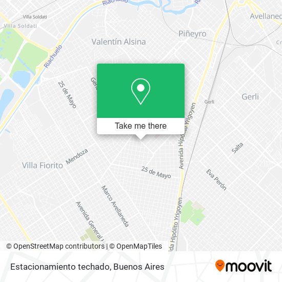 Estacionamiento techado map