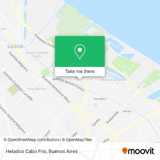 Helados Cabo Frío map