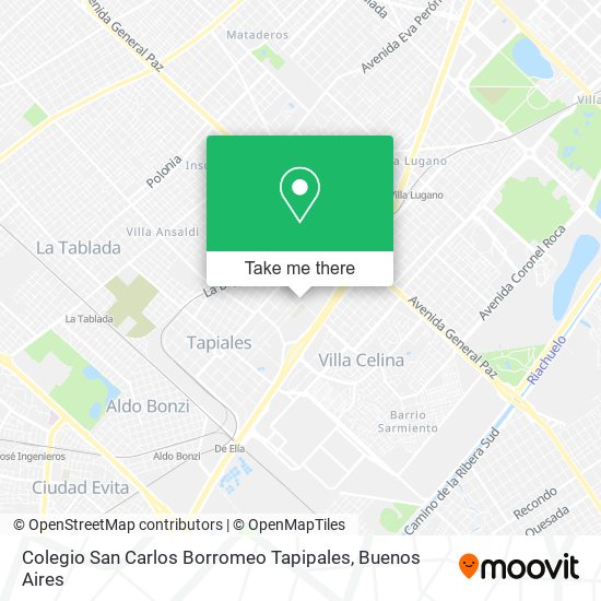 Mapa de Colegio San Carlos Borromeo Tapipales