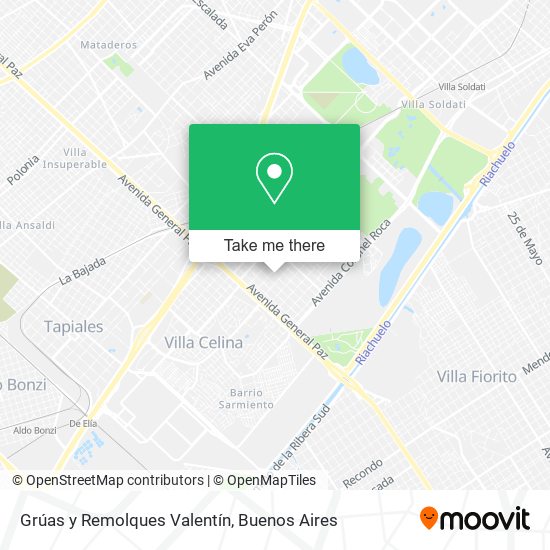 Grúas y Remolques Valentín map