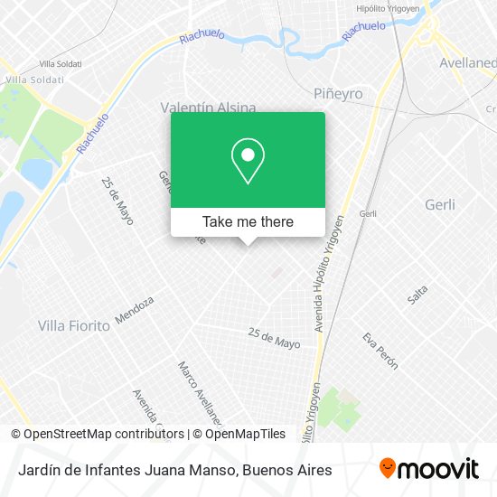 Mapa de Jardín de Infantes Juana Manso