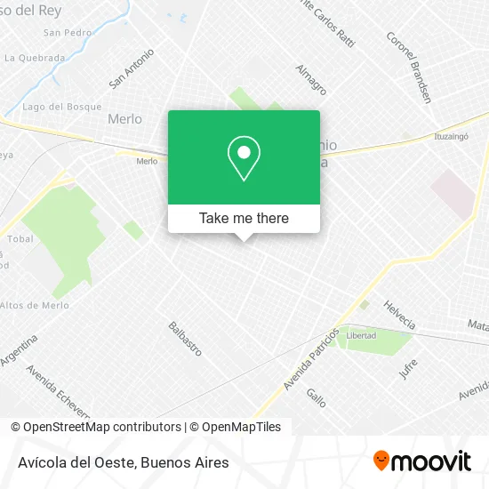 Avícola del Oeste map