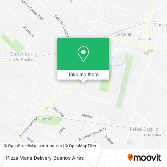 Mapa de Pizza Maná-Delivery