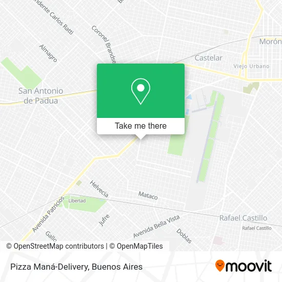 Pizza Maná-Delivery map