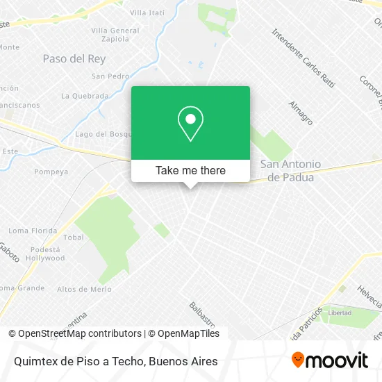 Quimtex de Piso a Techo map